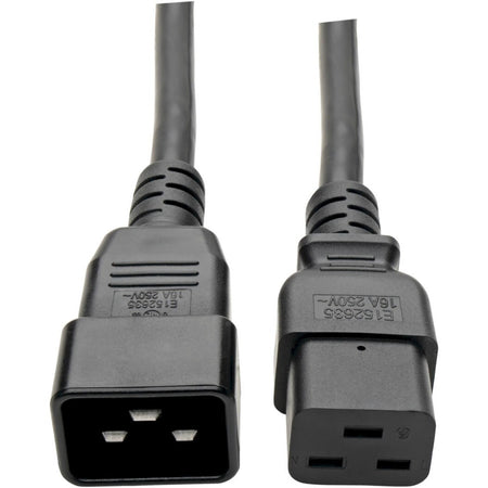 Tripp Lite by Eaton Power Extension Cord C19 to C20 - Heavy-Duty 15A 250V 14 AWG 10 ft. (3.05 m) Black - P036-010-15A