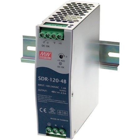 Black Box DIN Rail Industrial Power Supply - 120W, 48VDC - SDR-120-48