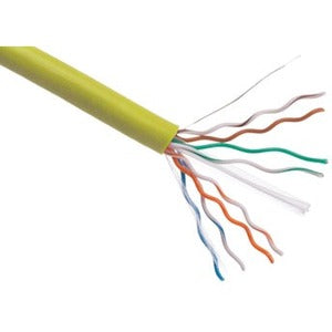 Axiom CAT5e 24AWG 4-Pair Solid 350MHz Plenum Bulk Cable Spool 1000FT (Yellow) - C5EBCSY1000P-AX