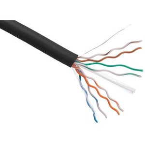 Axiom CAT5E 24AWG 4-Pair Solid Conductor 350MHz Bulk Cable Spool 1000FT (Black) - C5EBCS-K1000-AX