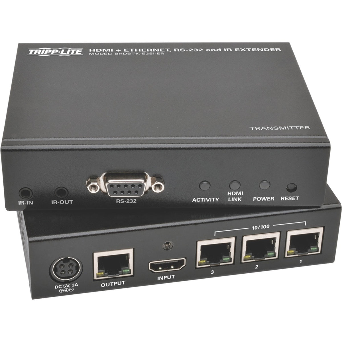 Tripp Lite by Eaton HDBaseT HDMI over Cat5e/6/6a Extender Kit with Ethernet, Serial and IR Control, 1080p, Up to 500 ft. (152 m), TAA - BHDBT-K-E3SI-ER