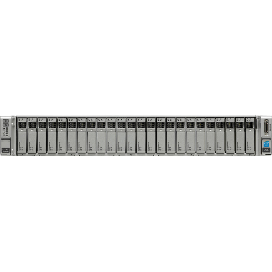 Cisco C240 M4 2U Small Form Factor Server - 2 x Intel Xeon E5-2630 v3 2.40 GHz - 128 GB RAM - Serial ATA/600 Controller - UCS-SP-C240M4-S1