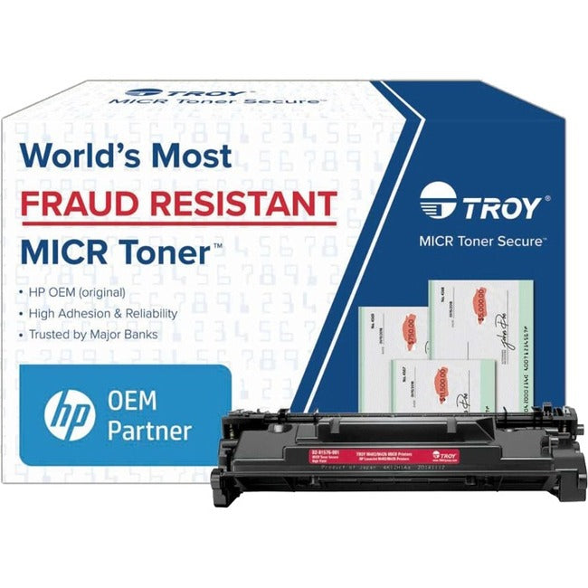 Troy Toner Secure Original MICR High Yield Laser Toner Cartridge CF226X - Black - 1 Pack - 02-81576-001