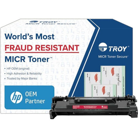Troy Toner Secure Original MICR High Yield Laser Toner Cartridge CF226X - Black - 1 Pack - 02-81576-001