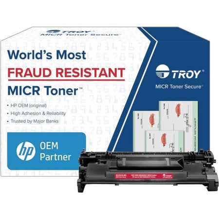 Troy Toner Secure Original MICR Standard Yield Laser Toner Cartridge CF287A - Black - 1 Pack - 02-81675-001