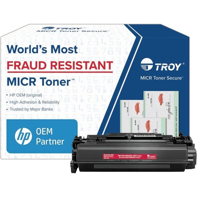 Troy Toner Secure Original MICR High Yield Laser Toner Cartridge - Alternative for Troy, HP CF287X - Black - 1 Pack - 02-81676-001