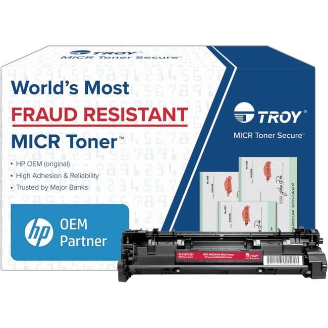 Troy Toner Secure Original MICR Standard Yield Laser Toner Cartridge CF226A - Black - 1 Pack - 02-81575-001