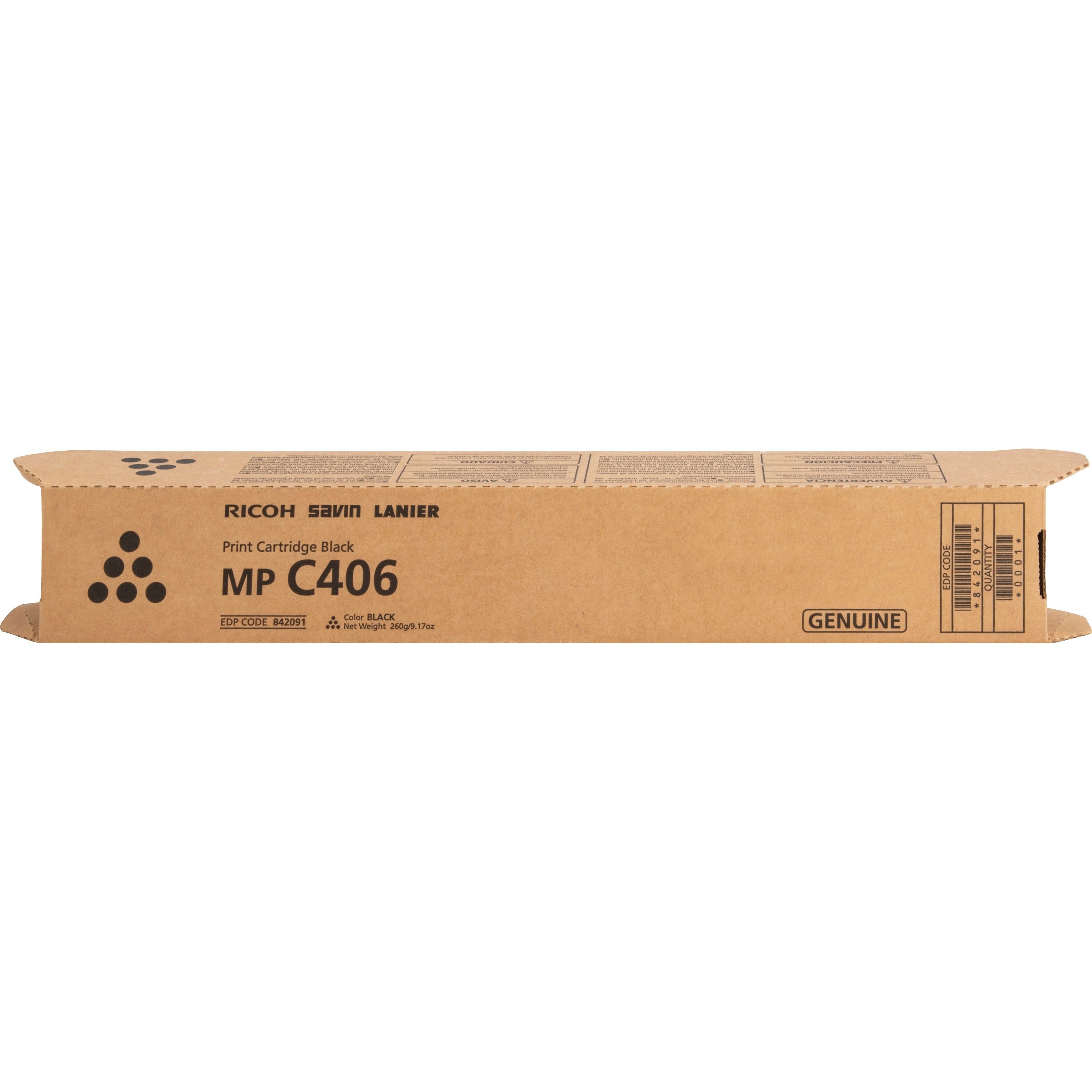 Ricoh Original Laser Toner Cartridge - Black - 1 Each - 842091
