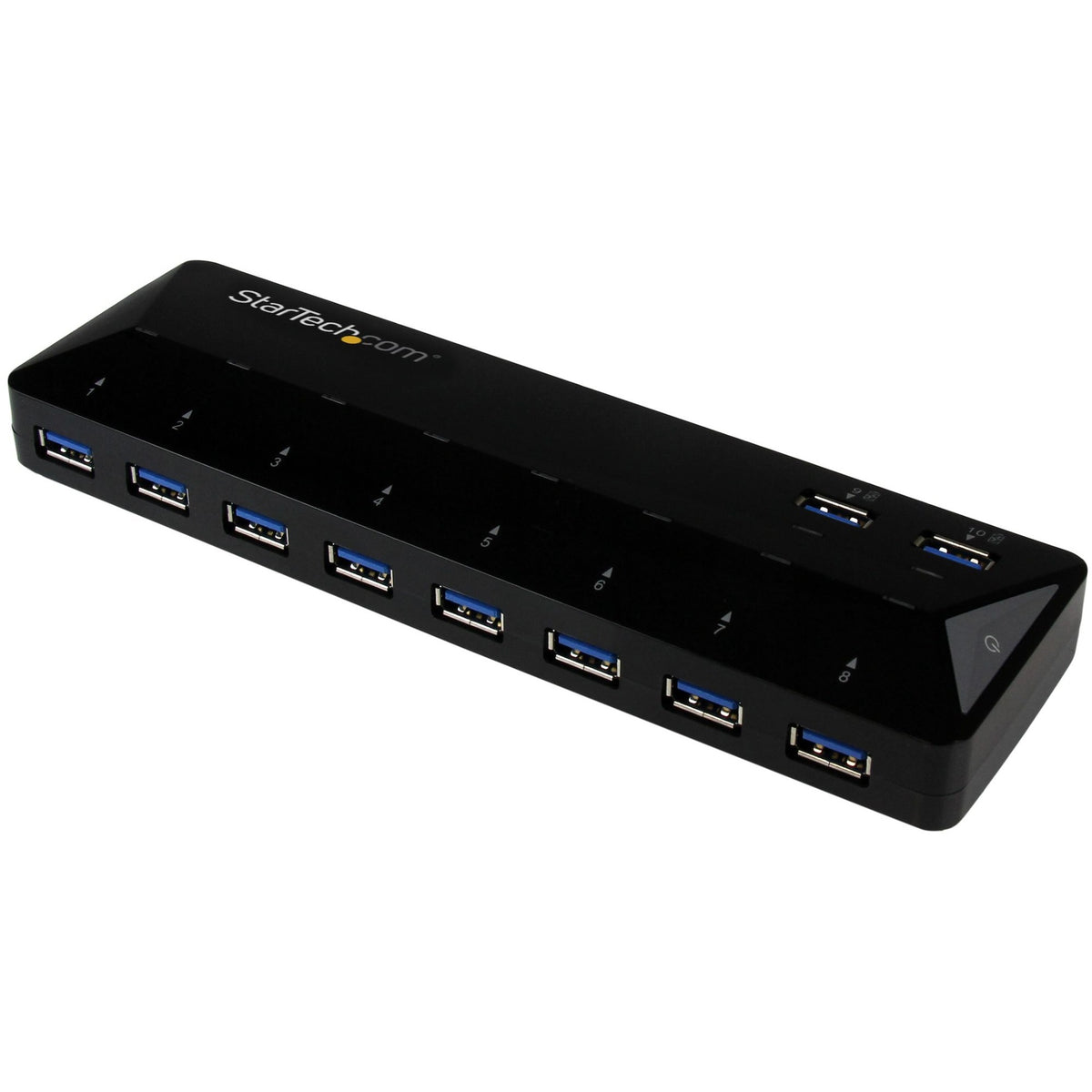 StarTech.com 10-Port USB 3.0 Hub with Charge and Sync Ports - 2 x 1.5A Ports - Desktop USB Hub and Fast-Charging Station - ST103008U2C