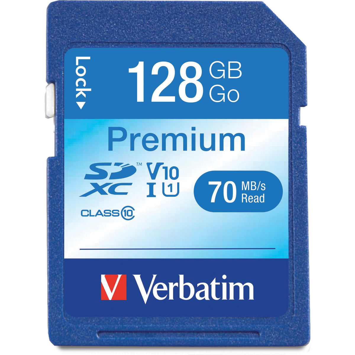 Verbatim 128GB Premium SDXC Memory Card, UHS-I Class 10 - 44025