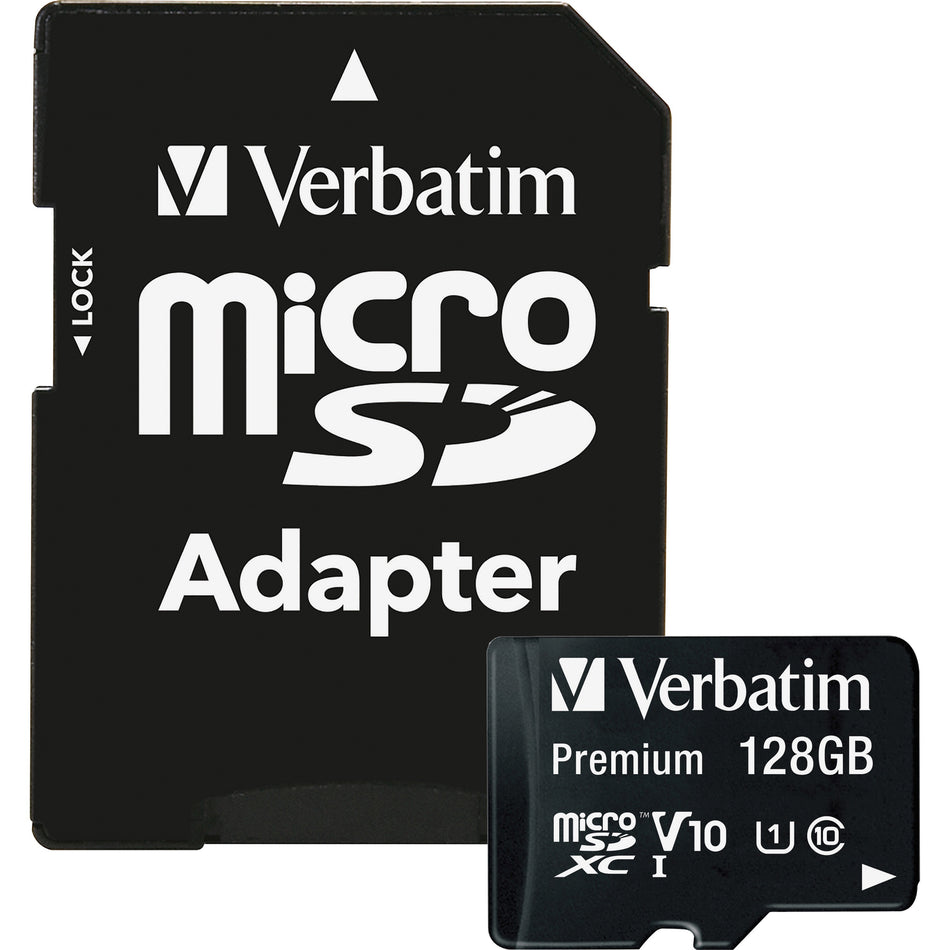 128GB Premium microSDXC Memory Card with Adapter, UHS-I Class 10 - 44085