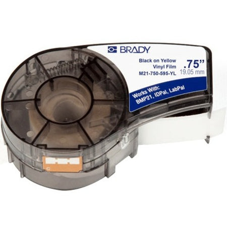 Brady Label Cartridge for BMP21 Series, ID PAL, LabPal Printers, Yellow - M21-750-595-YL