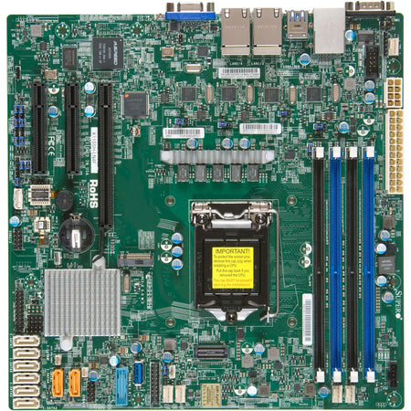 Supermicro X11SSH-LN4F Server Motherboard - Intel C236 Chipset - Socket H4 LGA-1151 - Micro ATX - MBD-X11SSH-LN4F-B