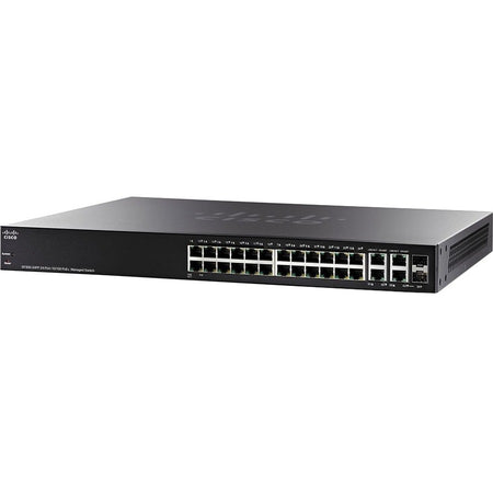 Cisco SF300-24PP 24-Port 10/100 PoE+ Managed Switch w/Gig Uplinks - SF300-24PP-K9NA-RF