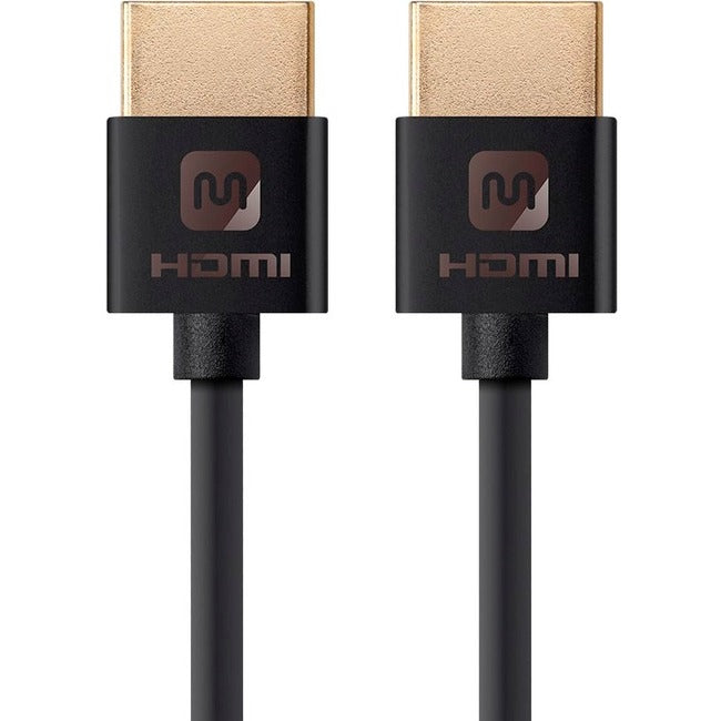 Monoprice Ultra Slim Series High Speed HDMI Cable, 3ft Black - 13580