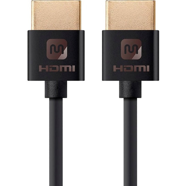 Monoprice Ultra Slim Series High Speed HDMI Cable, 6ft Black - 13586