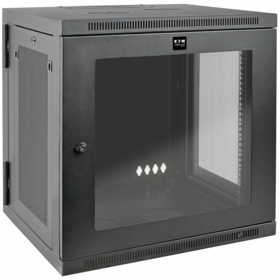 Tripp Lite by Eaton SmartRack 12U UPS-Depth Wall-Mount Small Rack Enclosure Clear Acrylic Window Hinged Back - SRW12USDPG