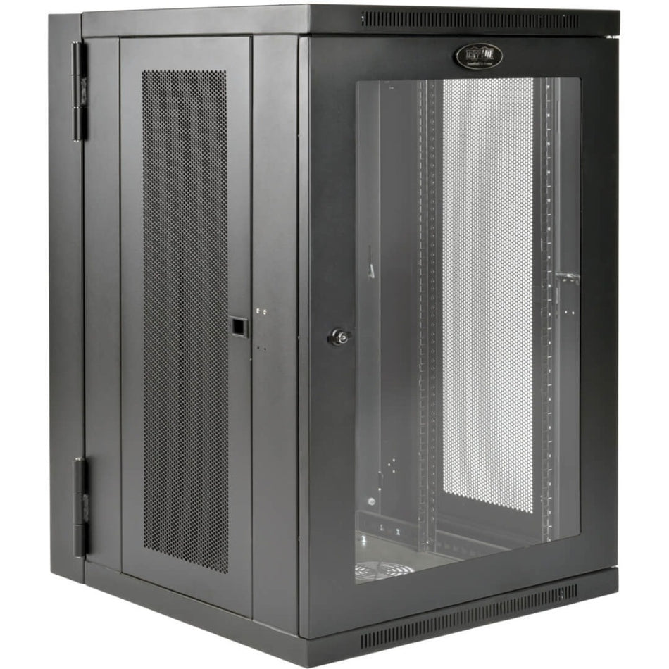 Tripp Lite by Eaton SmartRack 18U UPS-Depth Wall-Mount Half-Height Rack Enclosure, Clear Acrylic Window, Hinged Back - SRW18USDPG