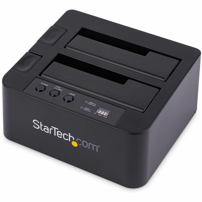 StarTech.com Standalone Hard Drive Duplicator, External Dual Bay HDD/SSD Cloner/Copier, USB 3.1 to SATA Drive Docking Station, Disk Cloner - SDOCK2U313R