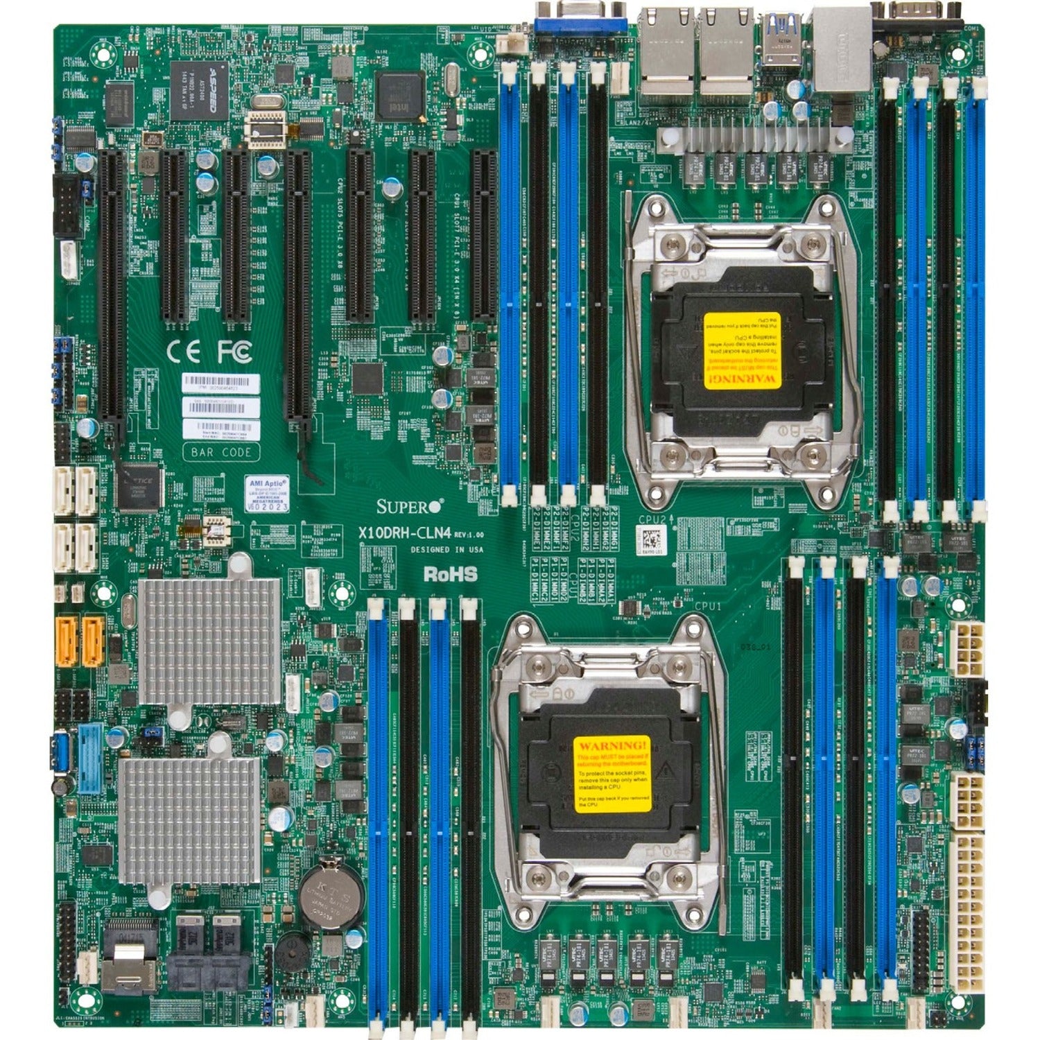 Supermicro X10DRH-CLN4 Server Motherboard - Intel C612 Chipset - Socket LGA 2011-v3 - Extended ATX - MBD-X10DRH-CLN4-O