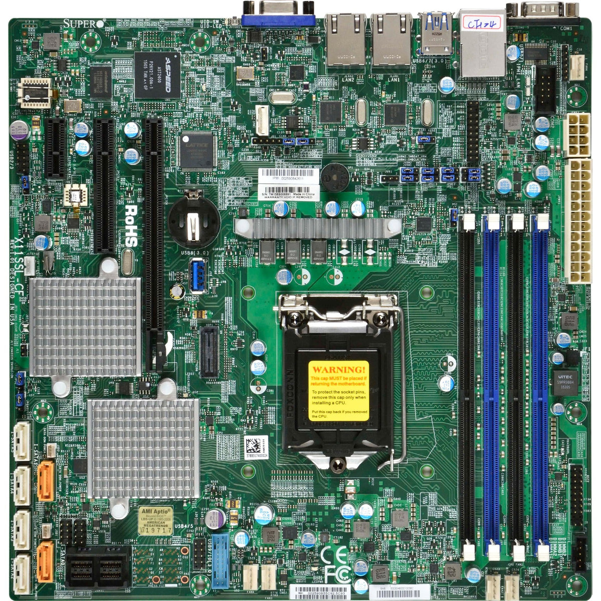 Supermicro X11SSL-CF Server Motherboard - Intel C236 Chipset - Socket H4 LGA-1151 - Micro ATX - MBD-X11SSL-CF-O