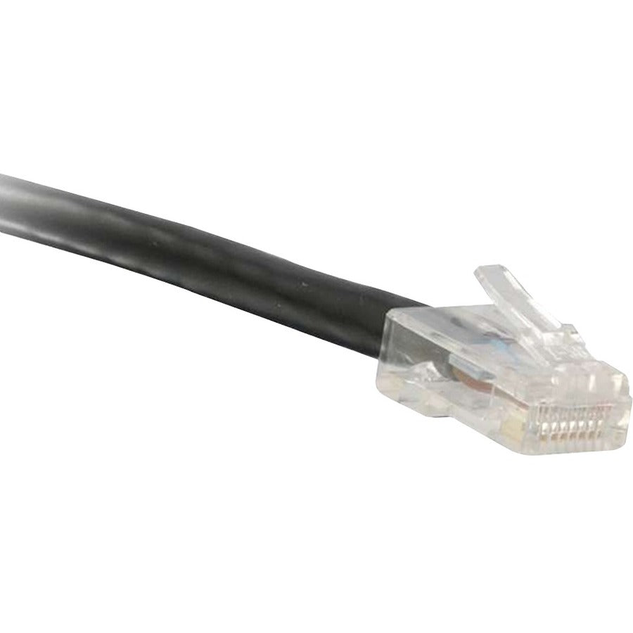 ENET Cat5e Black 15 Foot Non-Booted (No Boot) (UTP) High-Quality Network Patch Cable RJ45 to RJ45 - 15Ft - C5E-BK-NB-15-ENC