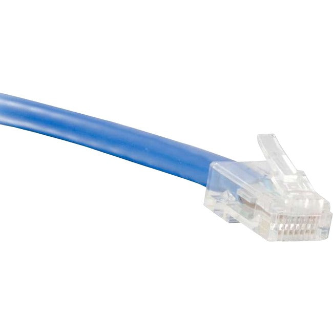 ENET Cat5e Blue 2 Foot Non-Booted (No Boot) (UTP) High-Quality Network Patch Cable RJ45 to RJ45 - 2Ft - C5E-BL-NB-2-ENC