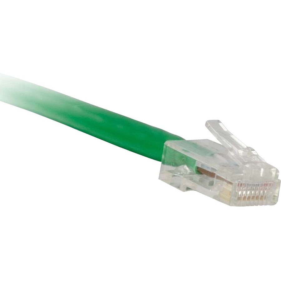 ENET Cat5e Green 1 Foot Non-Booted (No Boot) (UTP) High-Quality Network Patch Cable RJ45 to RJ45 - 1Ft - C5E-GN-NB-1-ENC