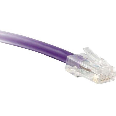 ENET Cat5e Purple 2 Foot Non-Booted (No Boot) (UTP) High-Quality Network Patch Cable RJ45 to RJ45 - 2Ft - C5E-PR-NB-2-ENC