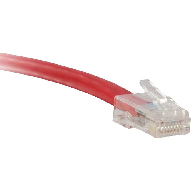 ENET Cat5e Red 2 Foot Non-Booted (No Boot) (UTP) High-Quality Network Patch Cable RJ45 to RJ45 - 2Ft - C5E-RD-NB-2-ENC