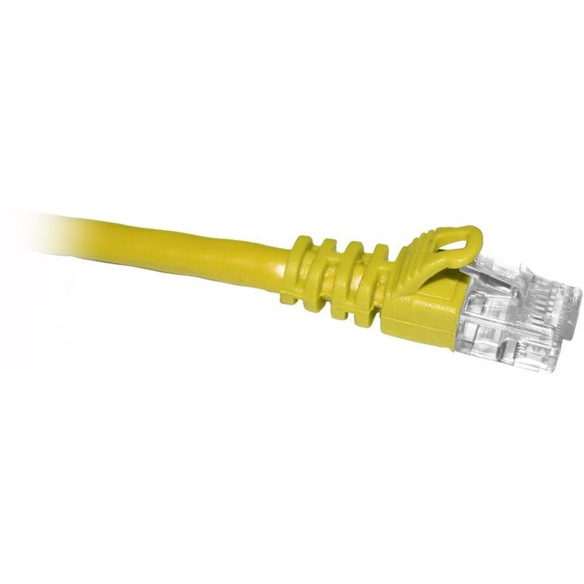 ENET Cat5e Yellow 2 Foot Patch Cable with Snagless Molded Boot (UTP) High-Quality Network Patch Cable RJ45 to RJ45 - 2Ft - C5E-YL-2-ENC