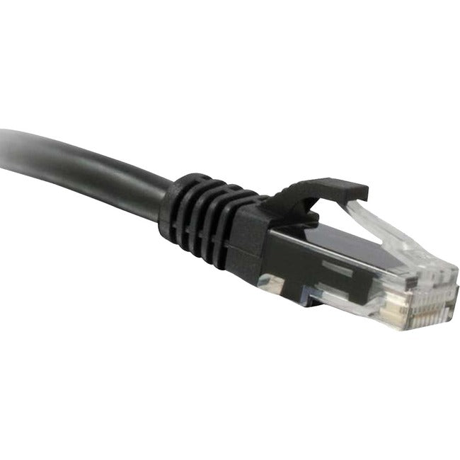 ENET Cat6 Black 2 Foot Patch Cable with Snagless Molded Boot (UTP) High-Quality Network Patch Cable RJ45 to RJ45 - 2Ft - C6-BK-2-ENC