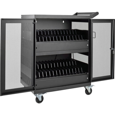 Tripp Lite by Eaton Multi-Device Charging Cart 32 AC Outlets Chromebooks and Laptops Wall-Mount Option Black - CSC32AC