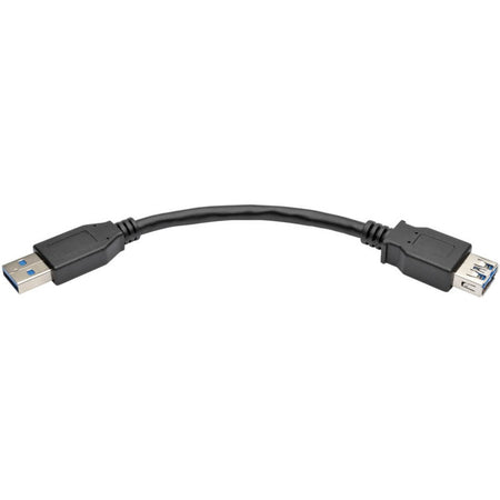 Eaton Tripp Lite Series USB 3.0 SuperSpeed Extension Cable (A M/F), Black, 6-in. (15.24 cm) - U324-06N-BK