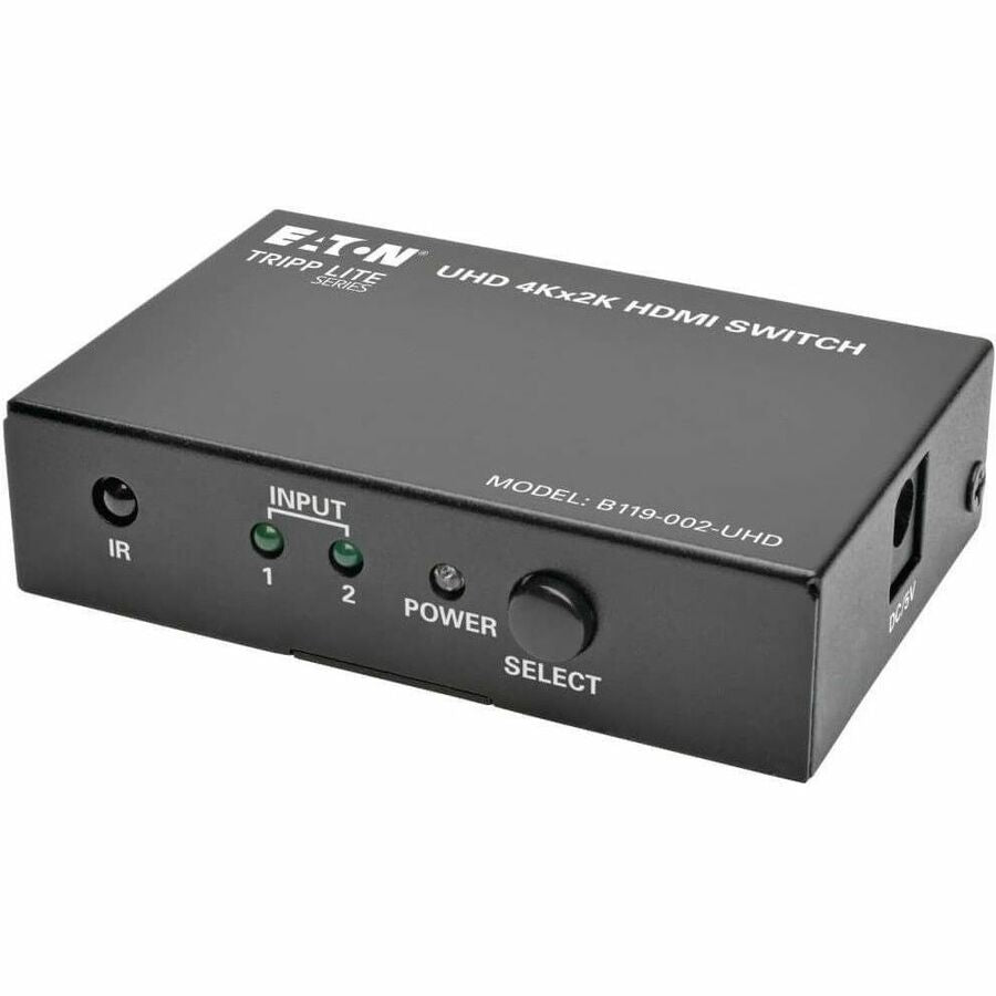 Eaton Tripp Lite Series 2-Port HDMI Switch with Remote Control - 4K @ 60 Hz, 4:4:4, HDR, 3D, HDCP 2.2, EDID - B119-002-UHD