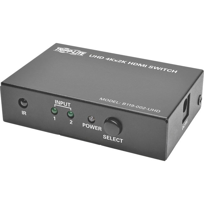 Tripp Lite by Eaton 2-Port HDMI Switch with Remote Control - 4K @ 60 Hz, 4:4:4, HDR, 3D, HDCP 2.2, EDID - B119-002-UHD