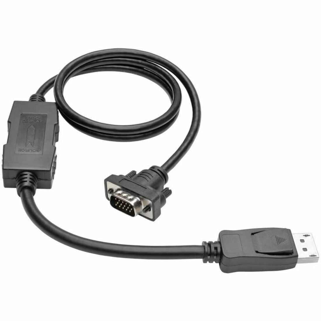 Tripp Lite by Eaton DisplayPort 1.2 to VGA Active Adapter Cable (DP with Latches to HD15 M/M) 3 ft. (0.9 m) - P581-003-VGA-V2