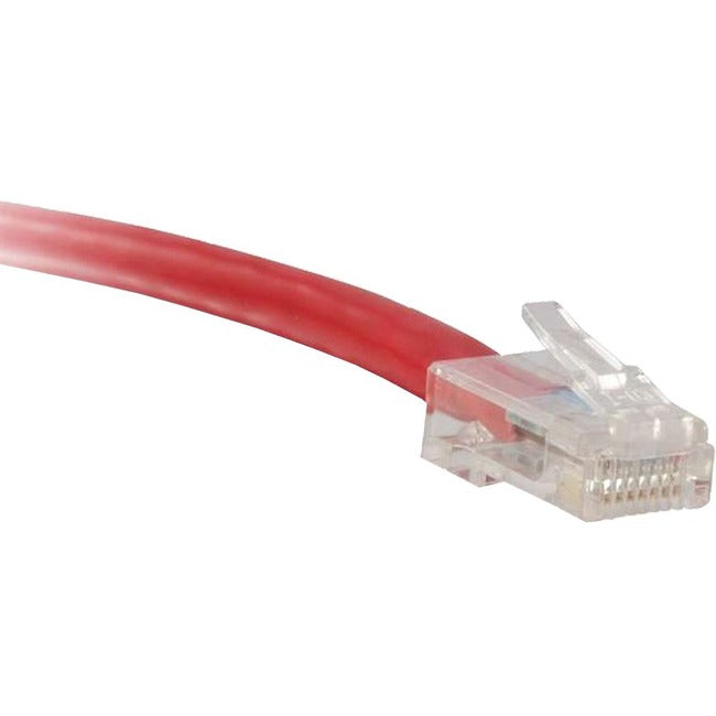 ENET Cat6 Red 1 Foot Non-Booted (No Boot) (UTP) High-Quality Network Patch Cable RJ45 to RJ45 - 1Ft - C6-RD-NB-1-ENC