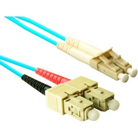 ENET 6M SC/LC Duplex Multimode 50/125 10Gb OM3 or Better Aqua Fiber Patch Cable 6 meter SC-LC Individually Tested - SCLC-10G-6M-ENC