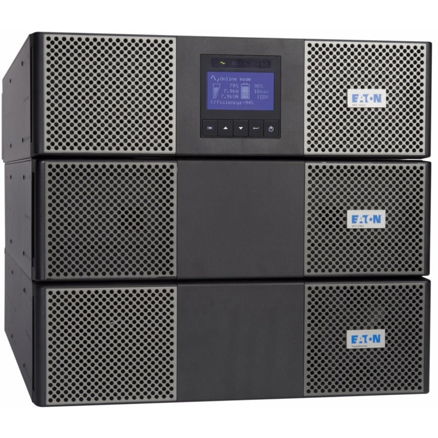 Eaton 9PX 11kVA 10kW 208V Online Double-Conversion UPS - Hardwired Input, 8x 5-20R, 2 L14-30R, 3 L6-30R Hardwired Outlets, Cybersecure Network Card, Extended Run, 9U - Battery Backup - 9PX11KTF11M