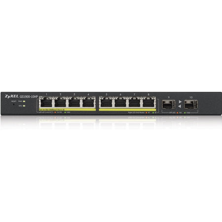 ZYXEL 8-Port GbE Smart Managed PoE Switch with GbE Uplink - GS1900-10HP