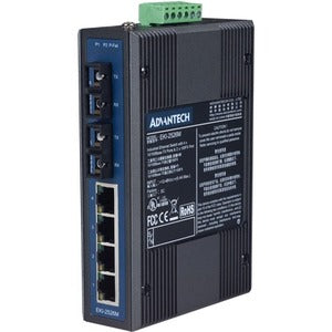 Advantech 4+2 100FX Port Unmanaged Industrial Ethernet Switch - EKI-2526M-AE