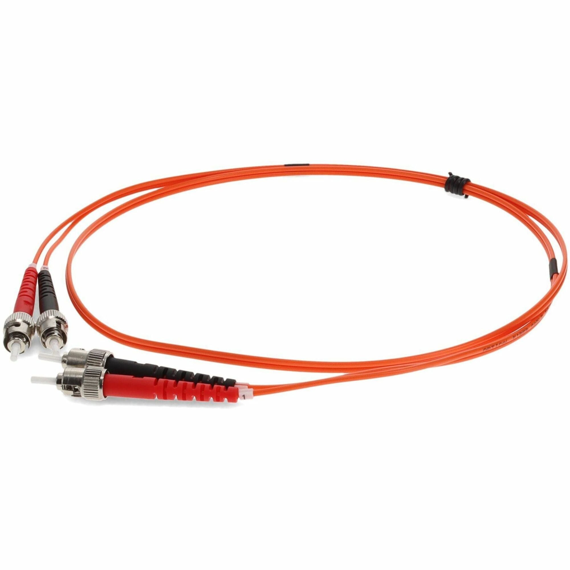 AddOn 10m ST to ST Orange OM2 Duplex OFNR (Riser-Rated) Fiber Patch Cable - ADD-ST-ST-10M5OM2