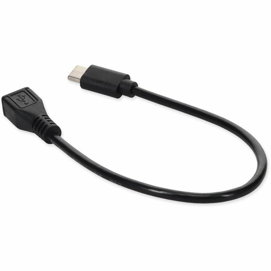 AddOn USB C 3.1 Male to Micro-USB B 2.0 Female Black Adapter - USBC2MUSB2FB