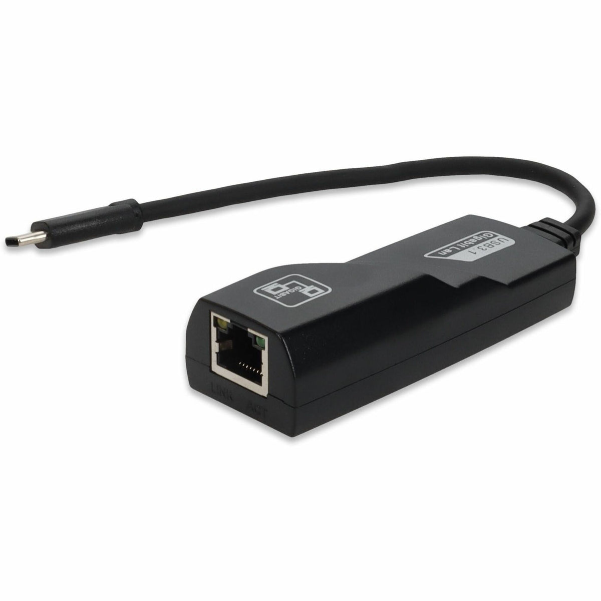 AddOn USB C 3.1 Male to RJ-45 Female Black Adapter - USBC2RJ45F