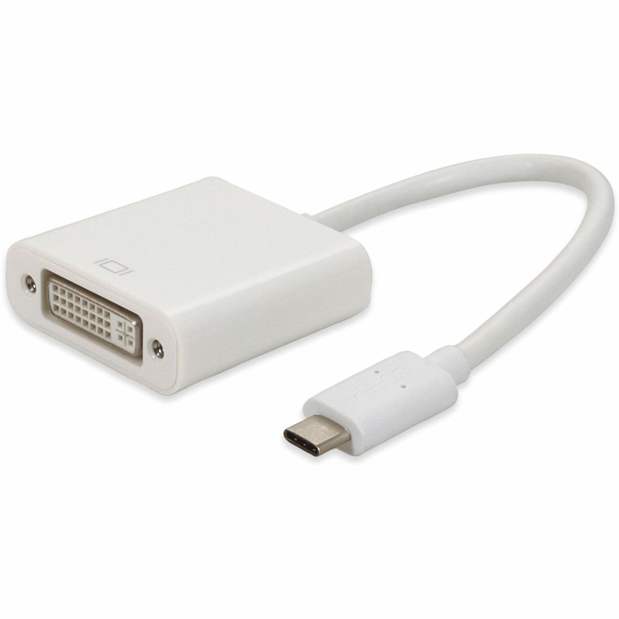 AddOn USB 3.1 (C) Male to DVI-I (29 pin) Female White Adapter - USBC2DVIIW