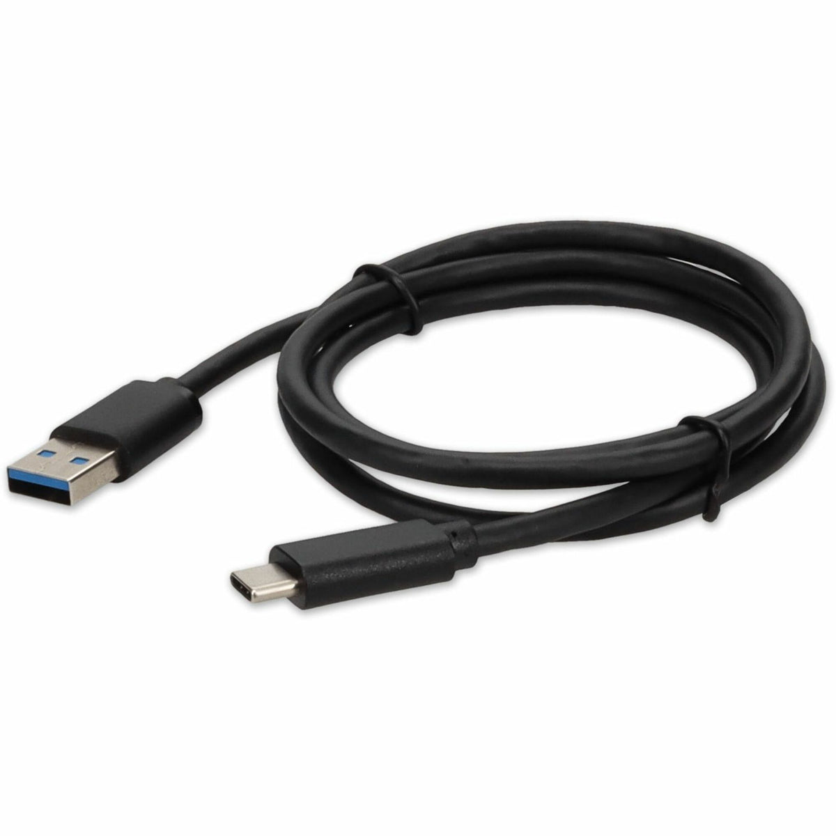 AddOn 5-Pack of 1.0m (3.3ft) USB C 3.1 Male to USB A 3.0 Male Black Cables - USBC2USB3A1MB-5PK