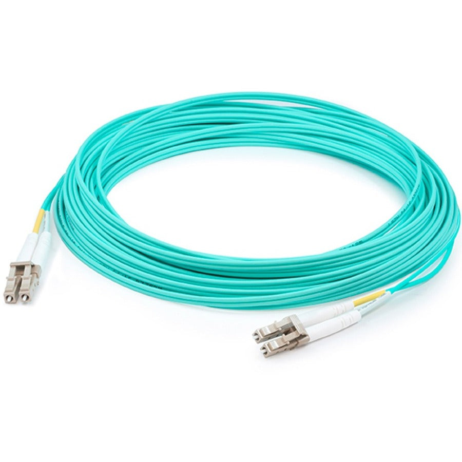 AddOn 100m LC (Male) to LC (Male) Aqua OM3 Duplex Fiber OFNR (Riser-Rated) Patch Cable - ADD-LC-LC-100M5OM3