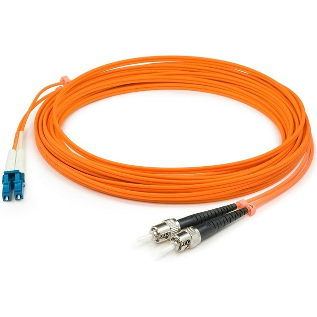 AddOn 25m LC (Male) to ST (Male) Orange OM1 Duplex Fiber OFNR (Riser-Rated) Patch Cable - ADD-ST-LC-25M6MMF