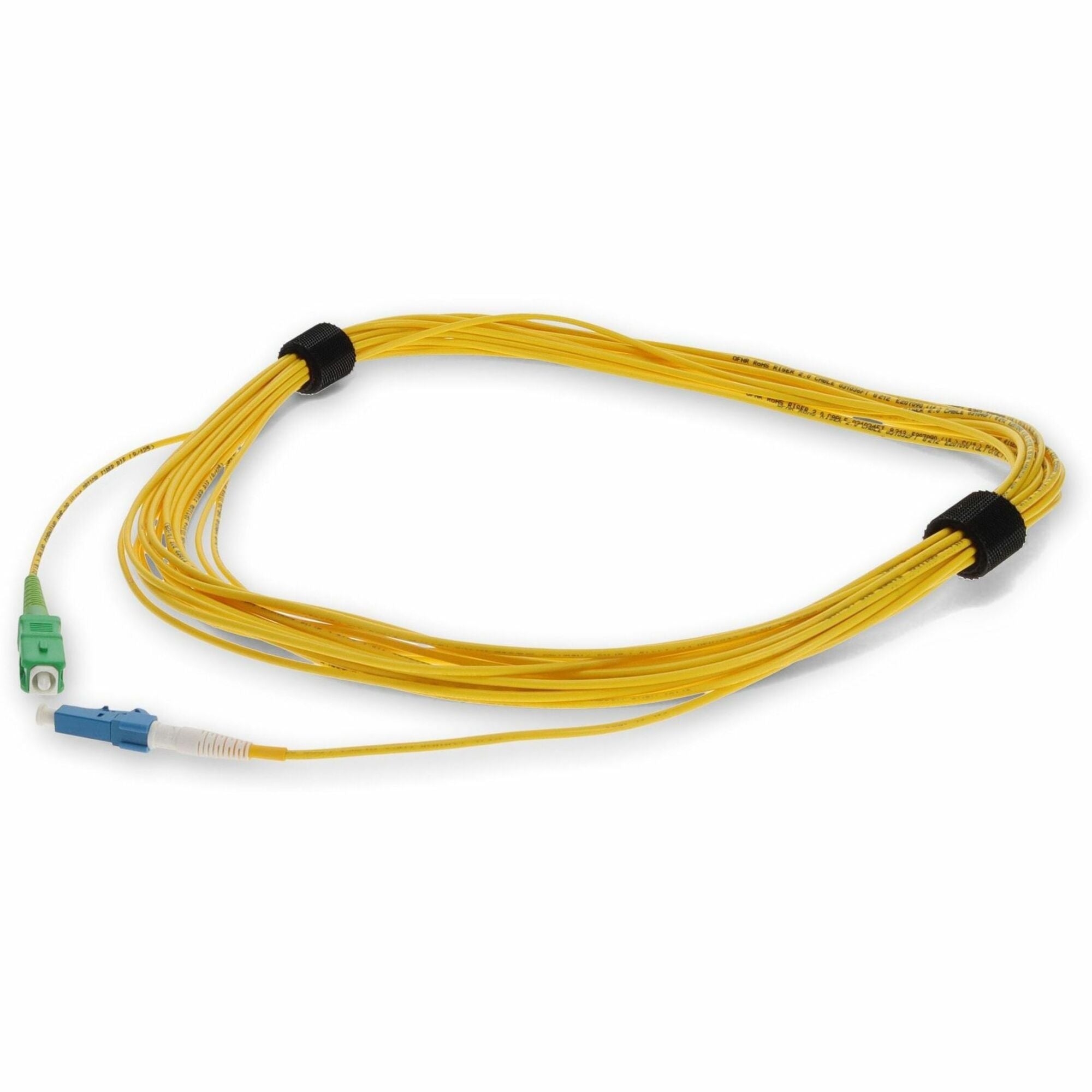 AddOn 2m ASC to LC Yellow OS2 Simplex OFNR (Riser-Rated) SMF Fiber Patch Cable - ADD-ASC-LC-2MS9SMF